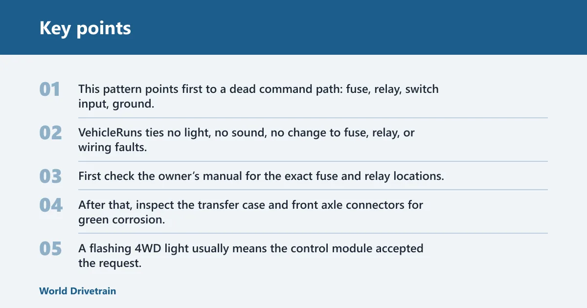Key points: Symptom pattern