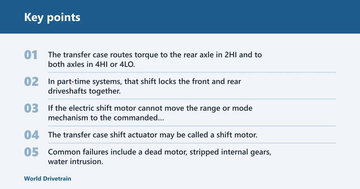 Key points: Why is the 4WD light flashing but nothing engages?
