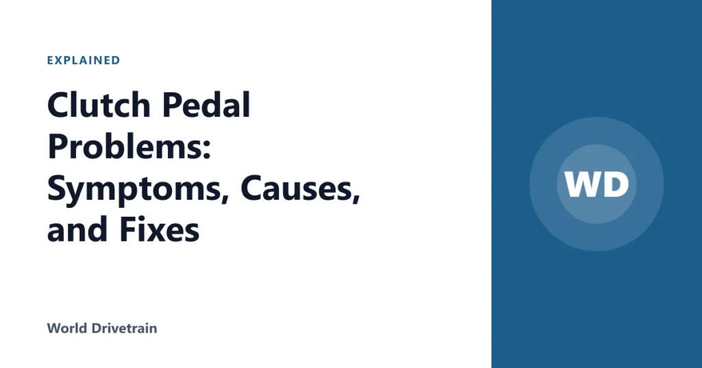 Clutch Pedal Problems: Symptoms, Causes, and Fixes