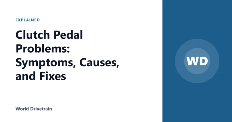 Clutch Pedal Problems: Symptoms, Causes, and Fixes
