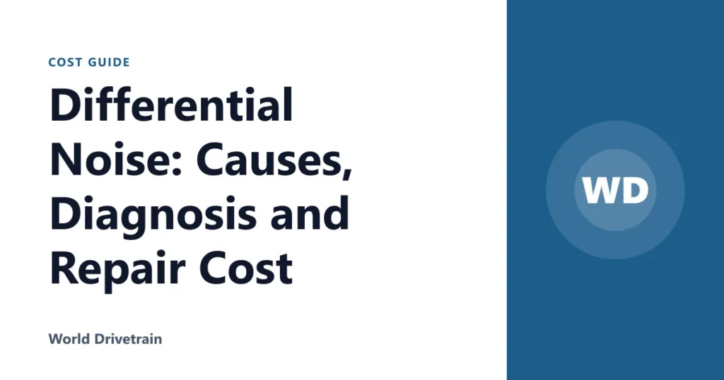 Differential Noise: Causes, Diagnosis and Repair Cost