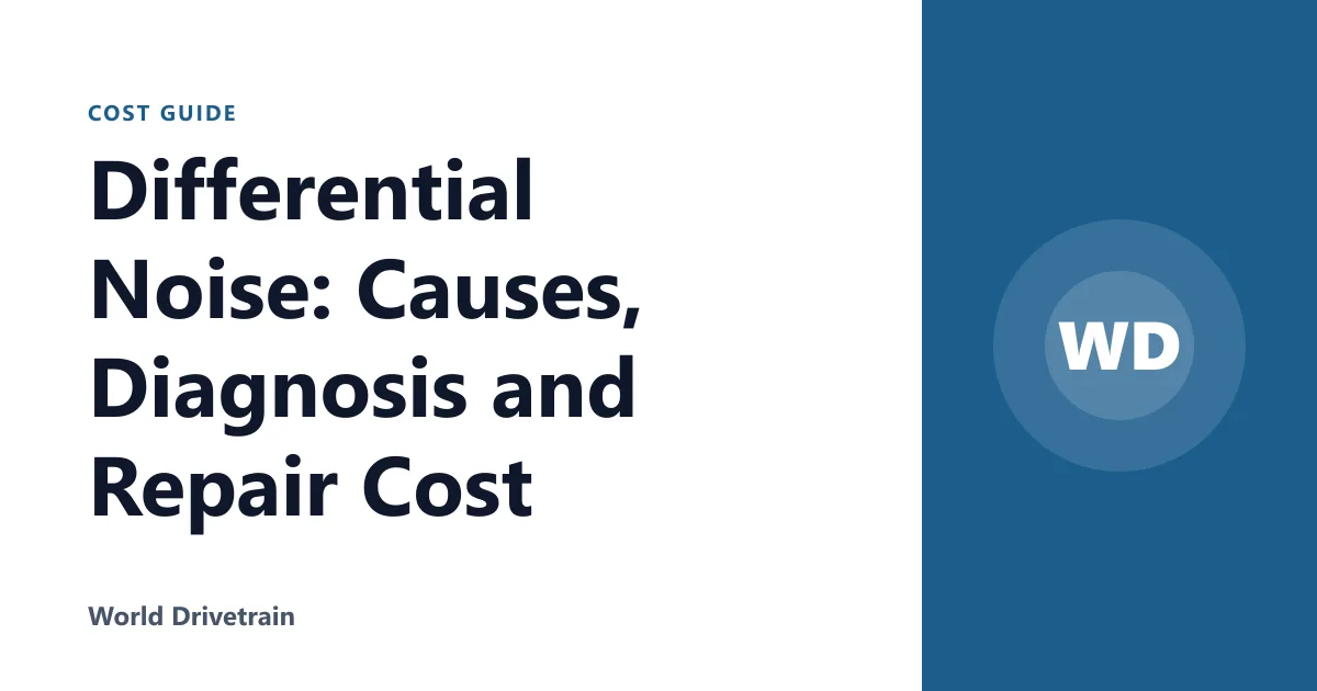Differential Noise: Causes, Diagnosis and Repair Cost