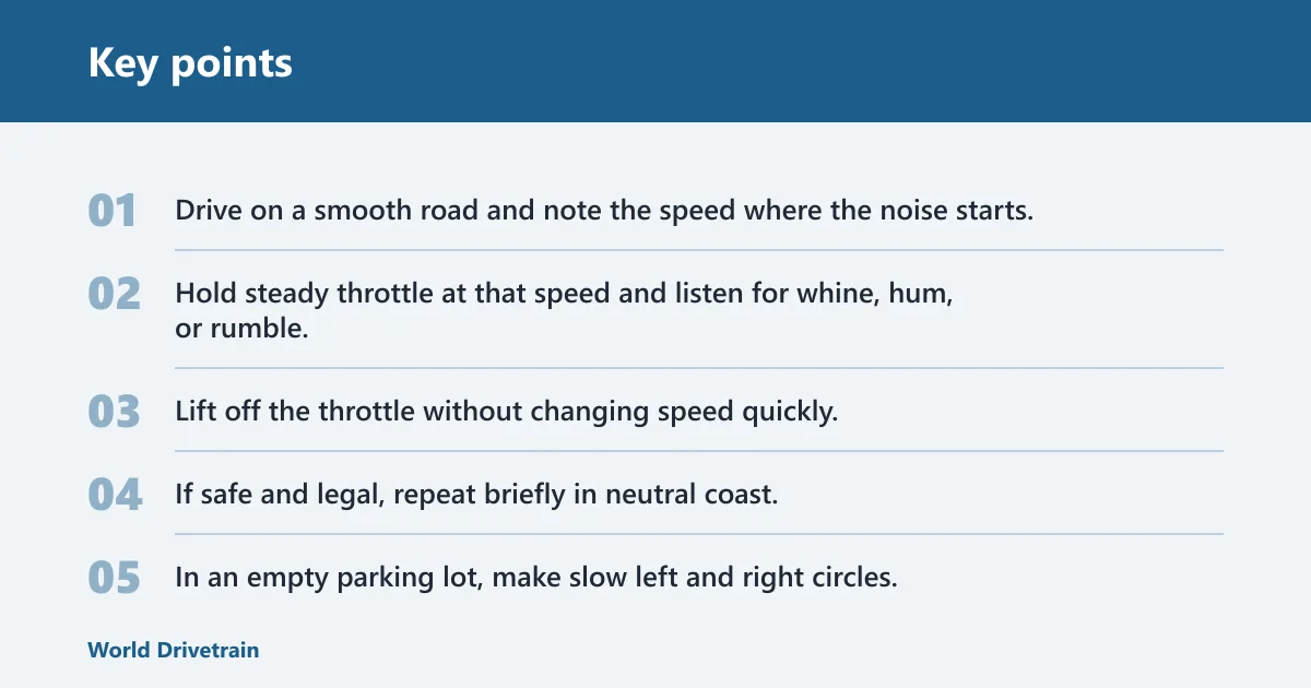 Key points: How do you diagnose differential noise before a shop visit?
