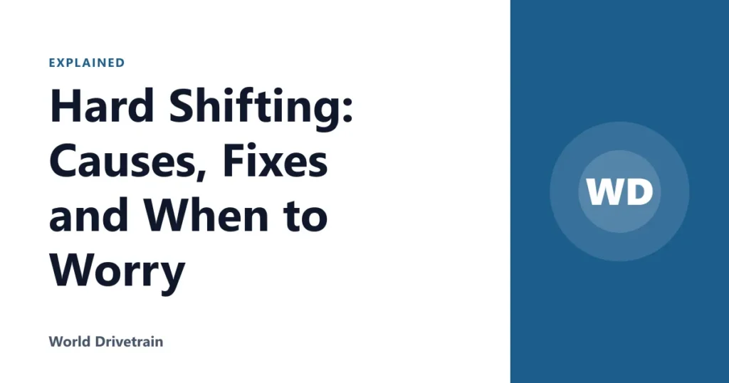 Hard Shifting: Causes, Fixes and When to Worry