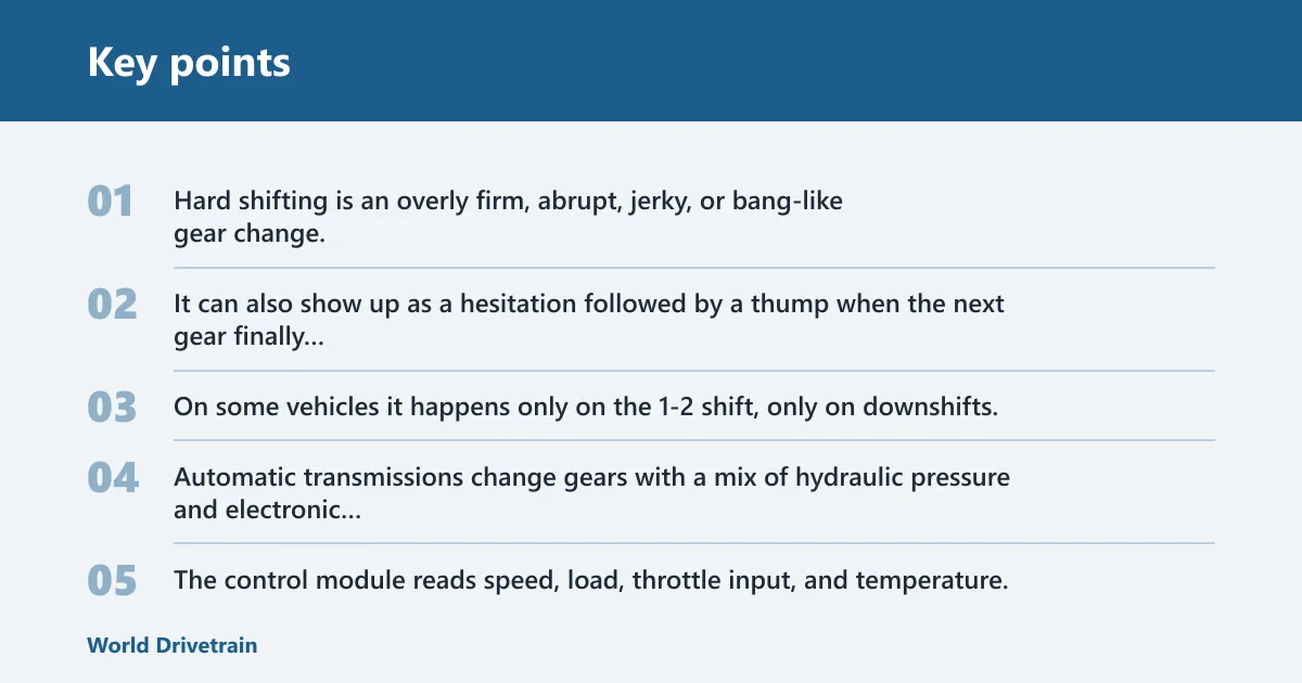 Key points: What hard shifting actually means