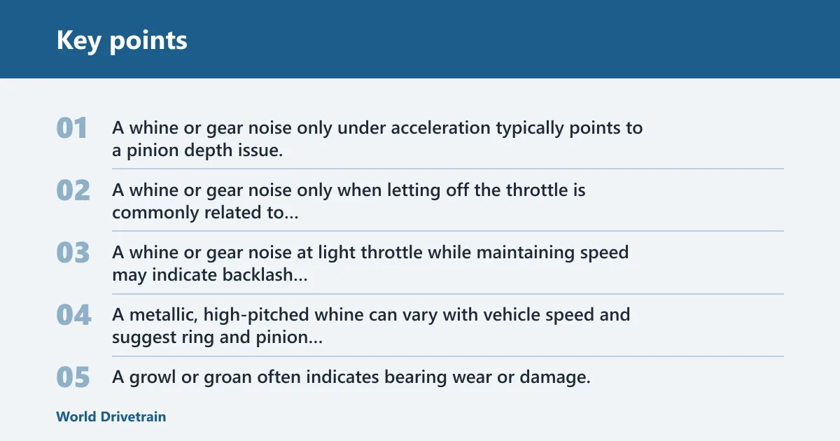 Key points: What differential noise sounds like