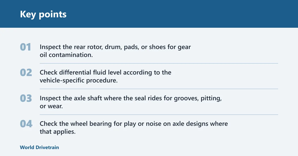 Key points: What else should you inspect?