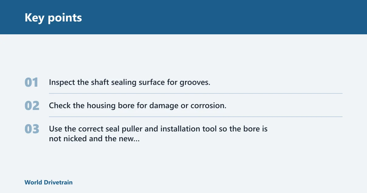 Key points: What causes rear axle seals to leak?