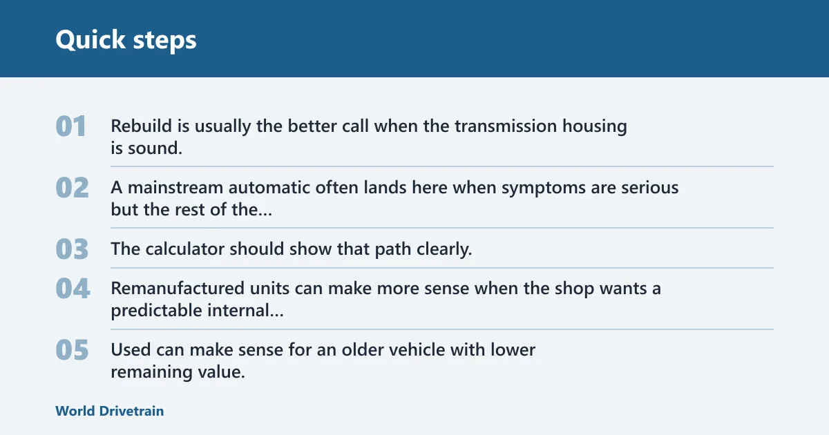 Quick steps: Should you rebuild, replace, or walk away?