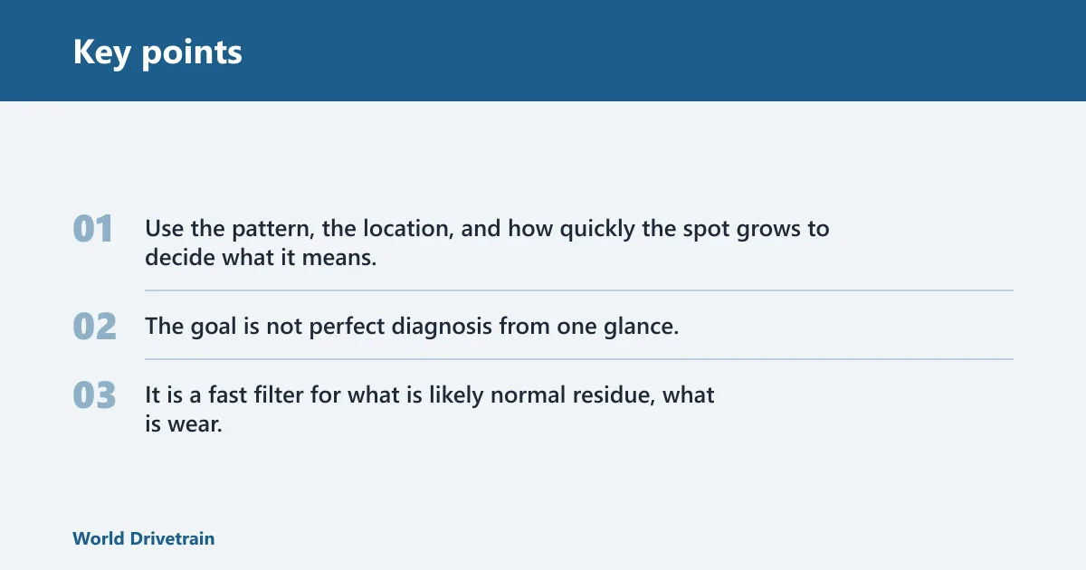Key points: Transmission leak triage table