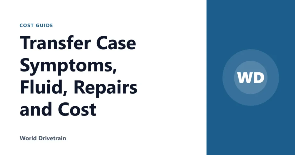 Transfer Case Symptoms, Fluid, Repairs and Cost