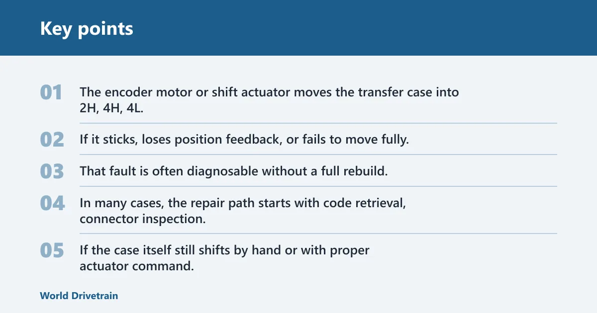 Key points: Can electronics cause transfer case problems?