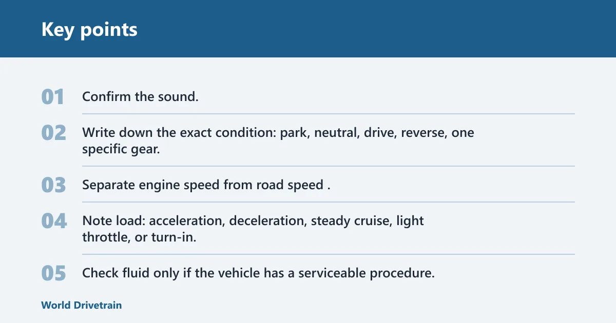 Key points: Start with the noise pattern