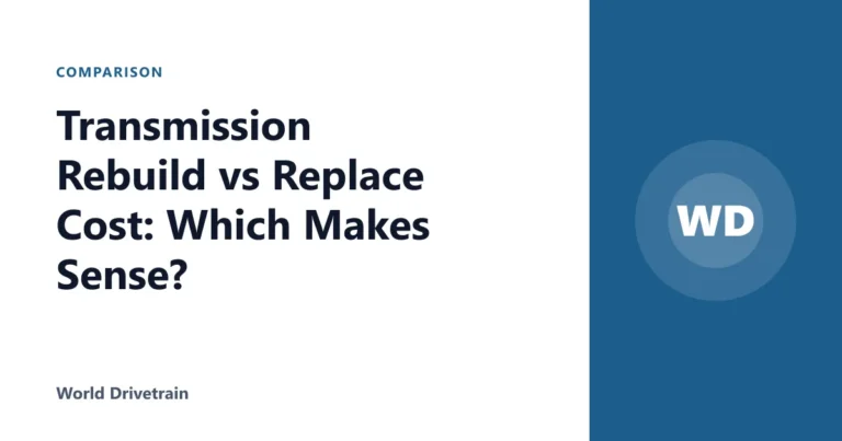 Transmission Rebuild vs Replace Cost: Which Makes Sense?