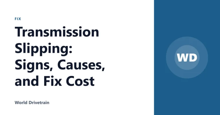 Transmission Slipping: Signs, Causes, and Fix Cost