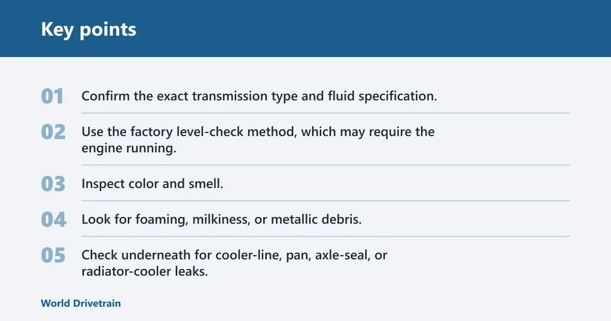 Key points: How do you diagnose transmission slipping?