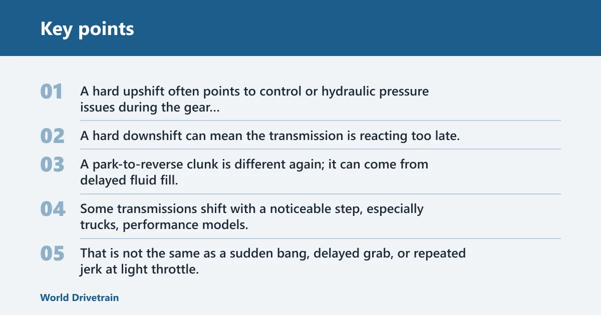 Key points: What hard shifting means