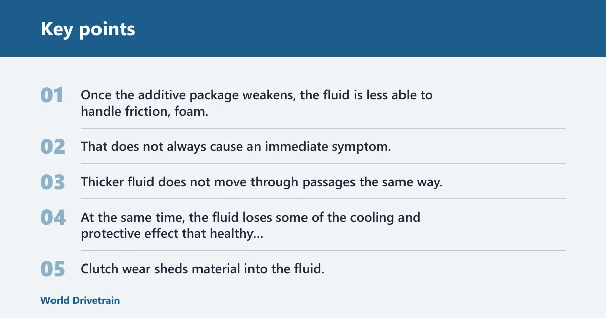 Key points: What happens first when fluid ages?