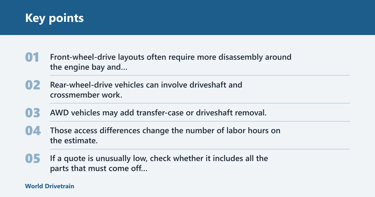 Key points: Why labor changes the quote