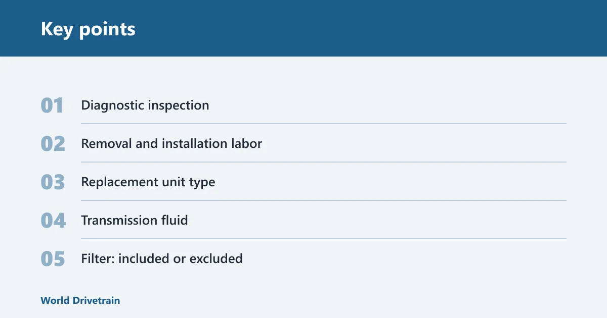 Key points: Transmission estimate checklist