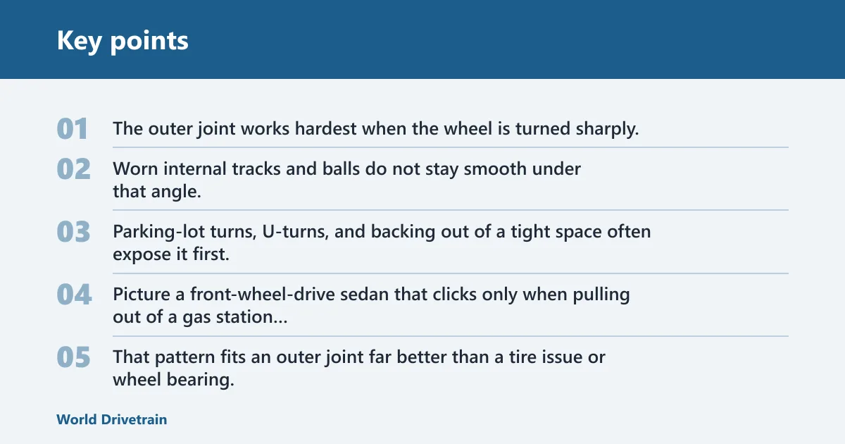 Key points: Clicking on turns: what it points to