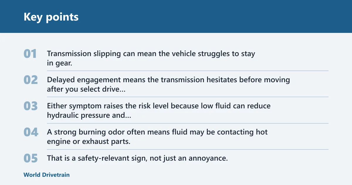 Key points: Which leak symptoms mean you should stop driving?