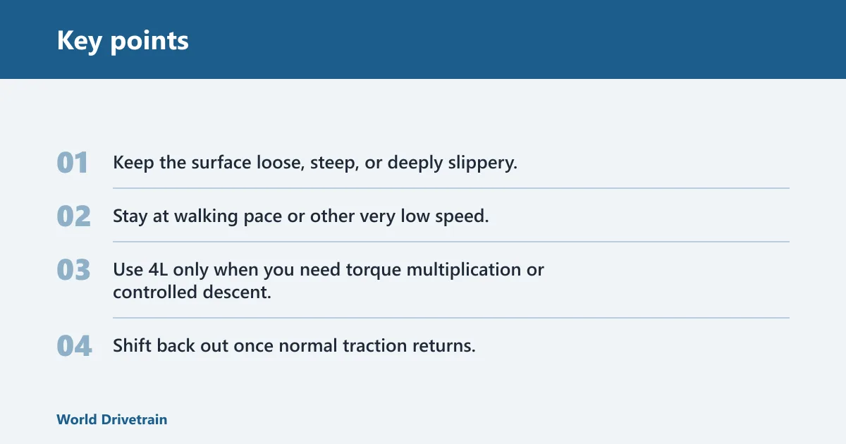 Key points: When should you use 4H or 4L?