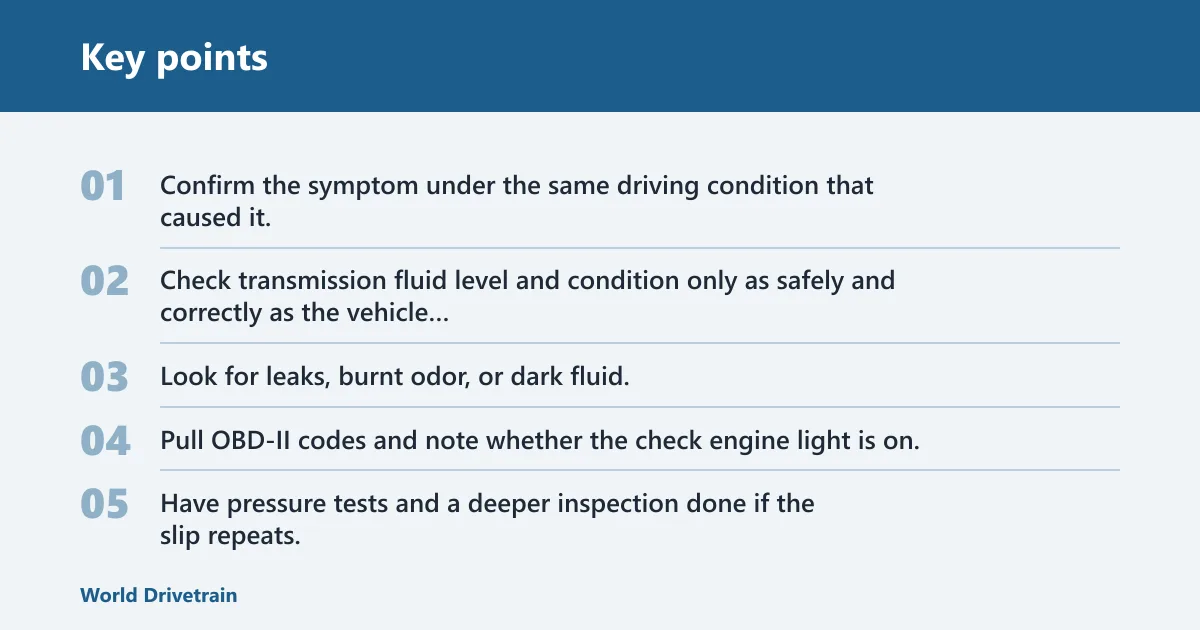 Key points: How slipping is diagnosed