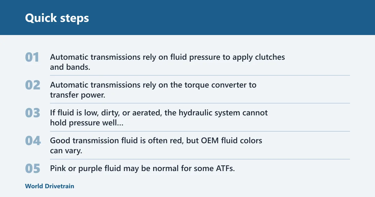 Quick steps: Is low fluid the first thing to check?
