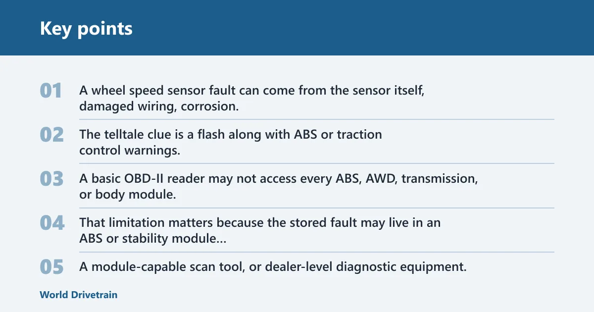 Key points: Sensor and stability-control faults