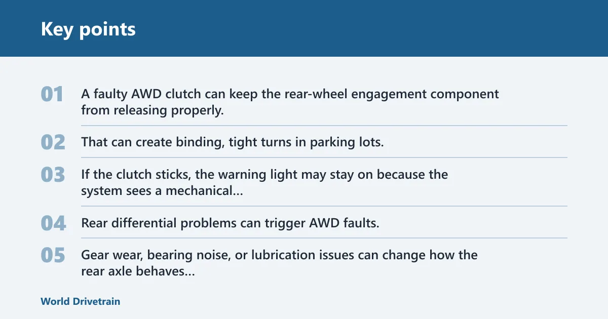 Key points: What parts usually trigger the warning?