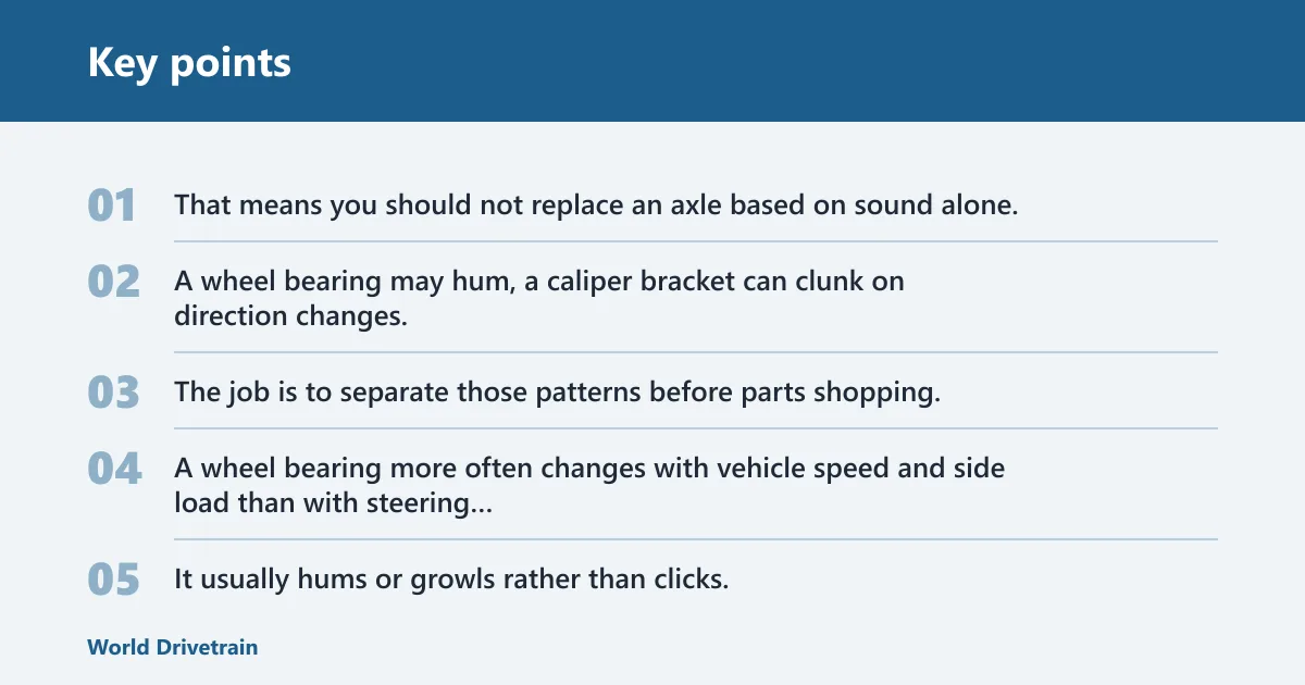 Key points: What else can click while turning?