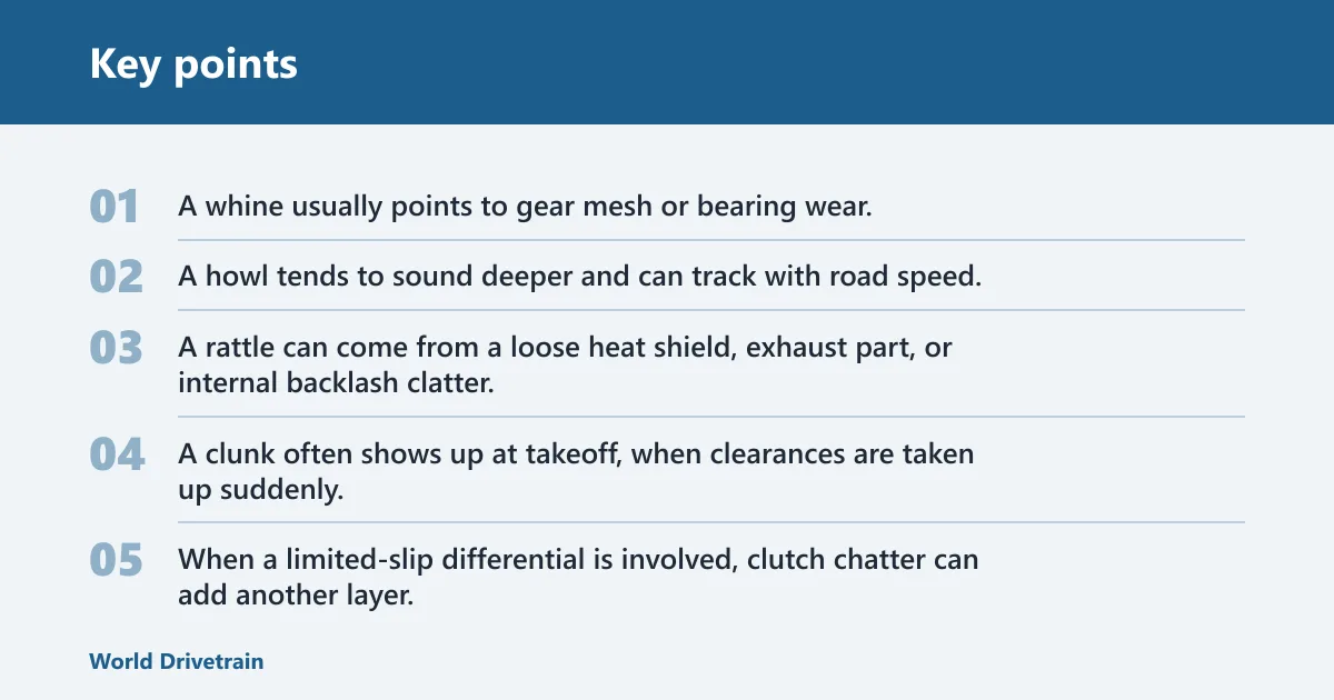 Key points: Why differential noise changes under acceleration