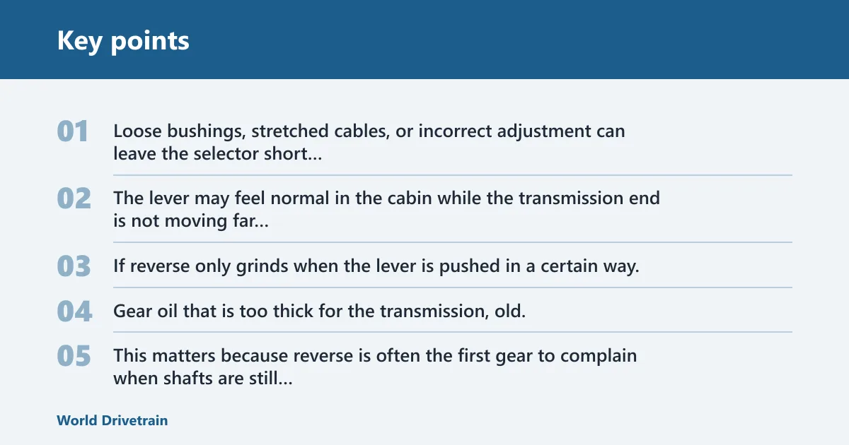 Key points: Could the linkage or fluid be at fault?