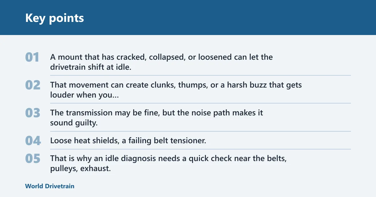 Key points: Could mounts or another part be fooling you?